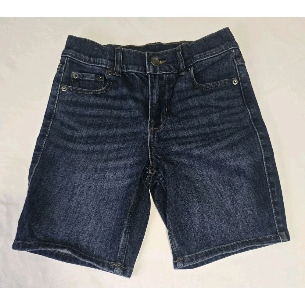 Boy's Size 10 Wonder Nation Blue Denim Shorts Adjustable Waist